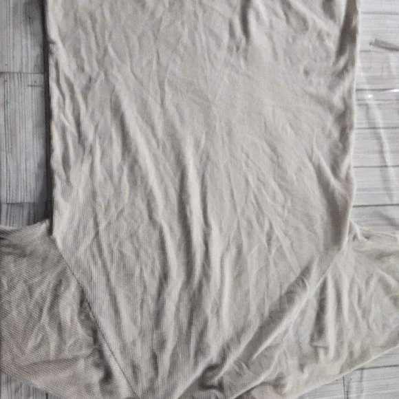 J Crew Polo Shirt Mens Large Beige Waffle Knit Textured Short Sleeve Casual - Picture 5 of 6